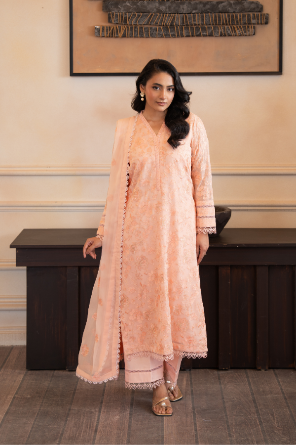 3 Piece - Embroidered Chiffon - V4 - 04