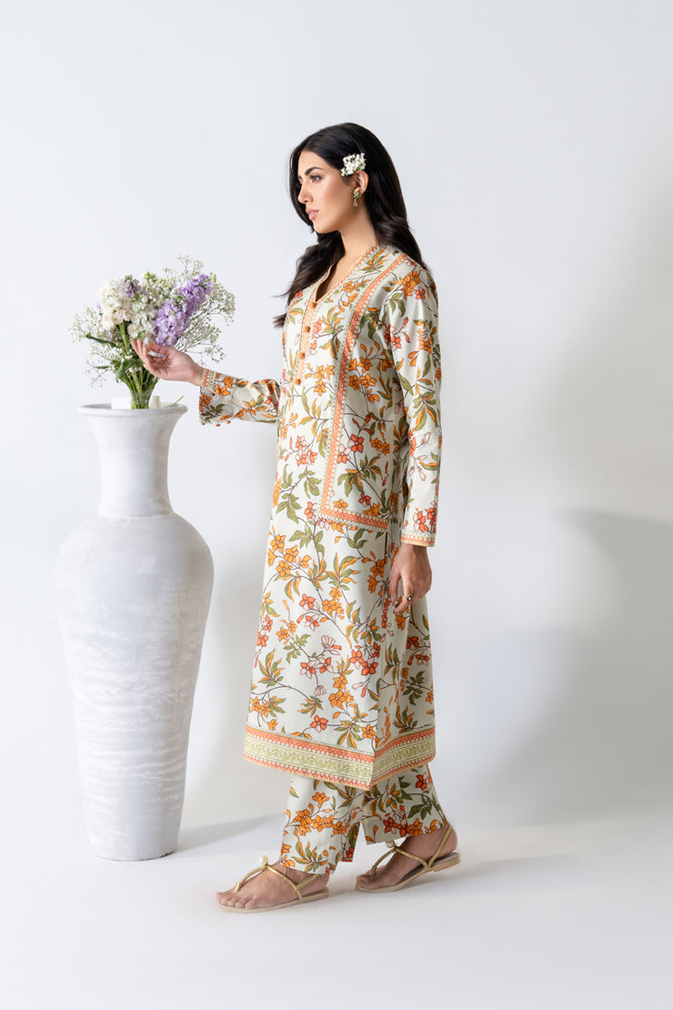 2 Piece - Printed Lawn Suit - Zard