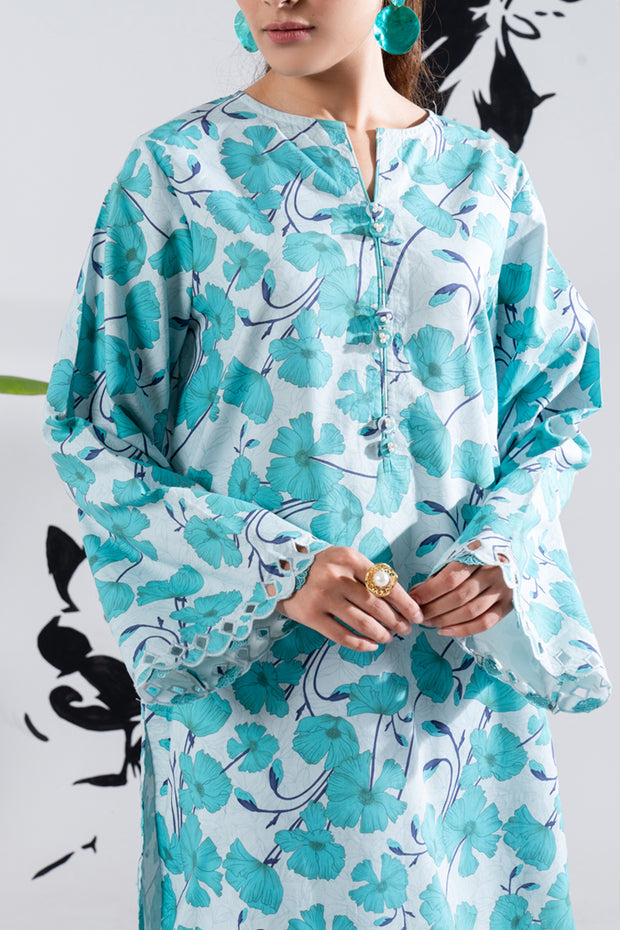 2 Piece - Printed Lawn Suit - GLV2-09