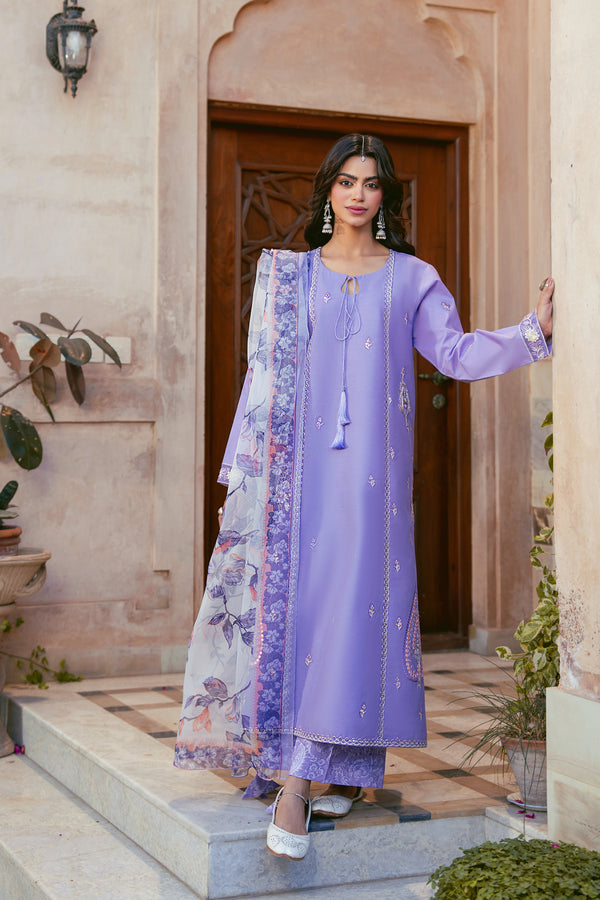 3 Piece - Premium Embroidered Lawn Suit - DE - 08