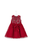 Maroon Bow Party Frock