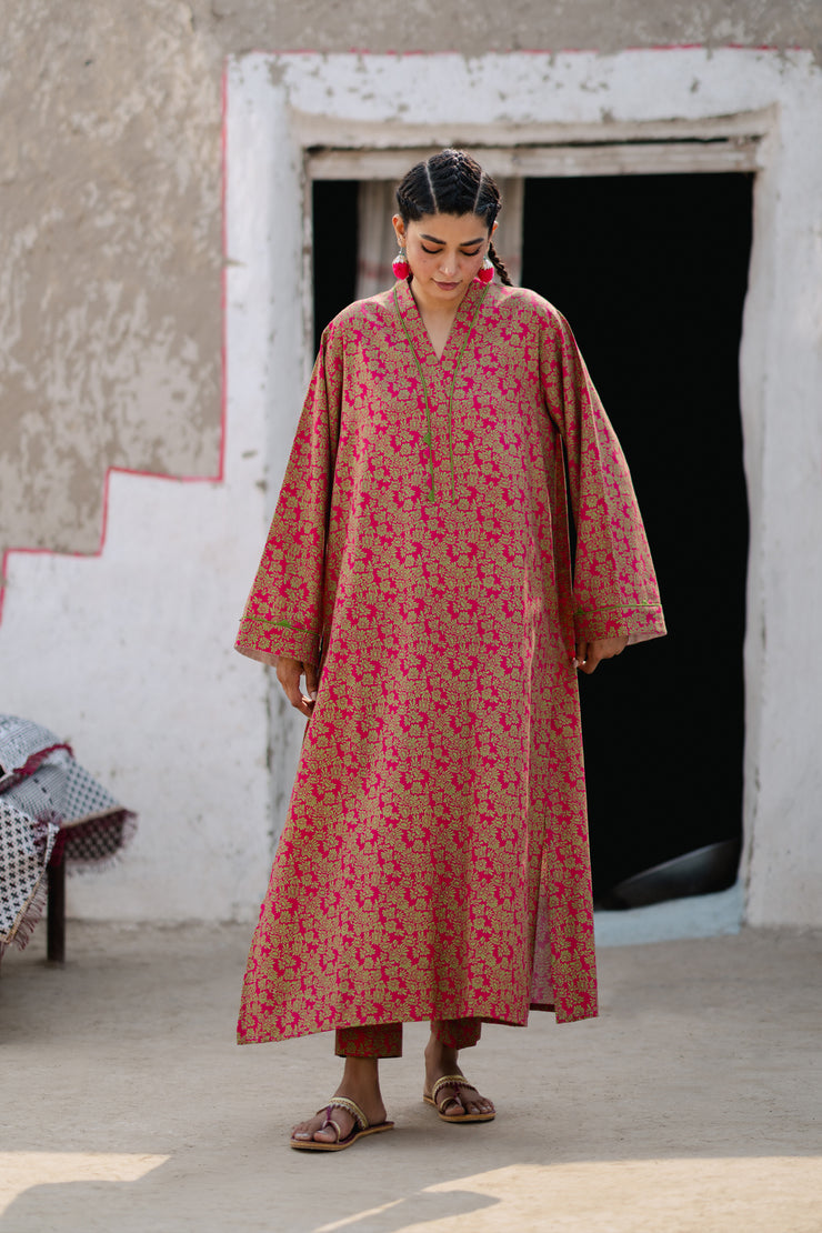 2 Piece - Printed Khaddar Suit - NG-03