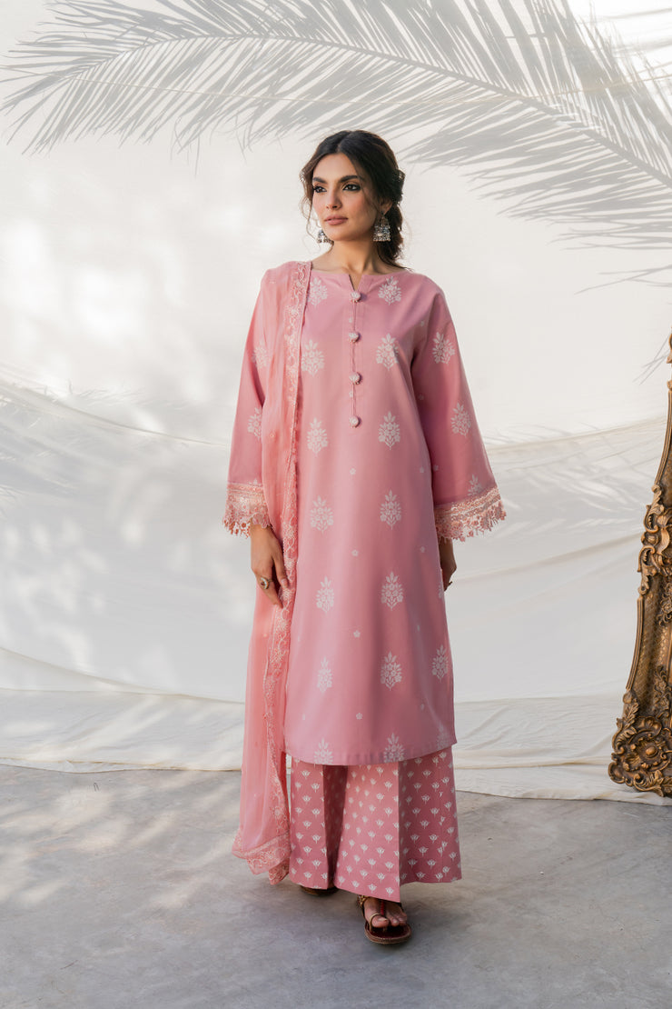 3 Piece - Embroidered Lawn Suit - MKV1-1